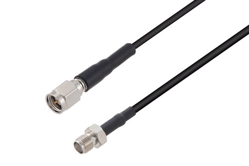 SMA Male to SMA Female Low Loss Cable Using LMR-100 Coax with HeatShrink