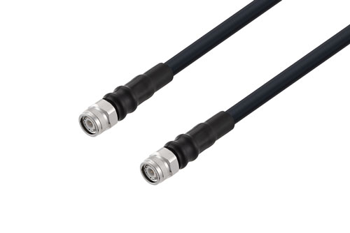 TNC Male to TNC Male Low Loss Cable Using LMR-400 Coax with Times Microwave Components, LF Solder