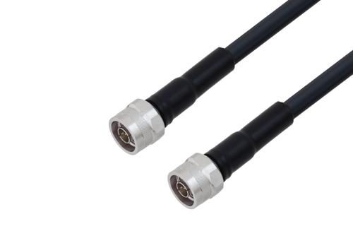N Male to N Male Low Loss Cable Using LMR-400-UF Coax with Times Microwave Components