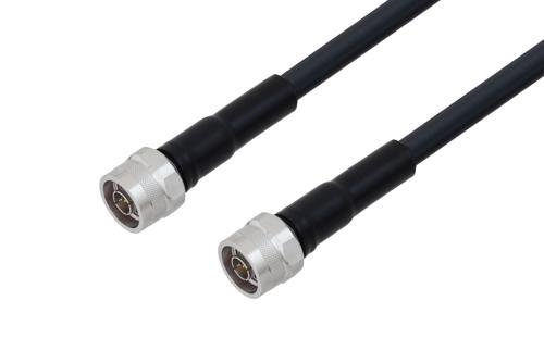 N Male to N Male Low Loss Cable Using LMR-400-UF Coax with Times Microwave Components, LF Solder