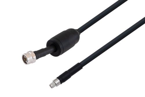 Waterproof IP68 N Male (Plug) to SMA Male (Plug) Low Loss Cable Using LMR-400 Coax with Times Microwave Components