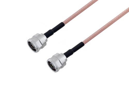N Male to N Male Cable Using RG142 Coax with HeatShrink