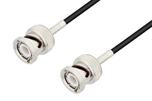 BNC Male to BNC Male Cable 12 Inch Length Using RG174 Coax