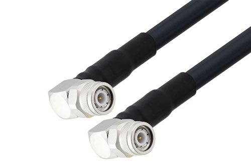 TNC Male RA to TNC Male RA Low Loss Cable Using LMR-400-DB Coax With Times Microwave Components with Double HeatShrink