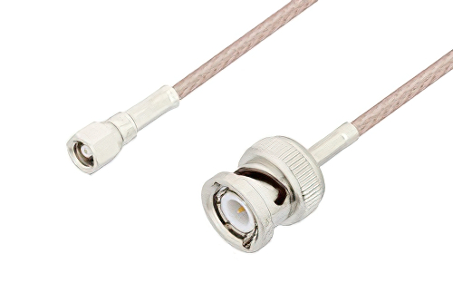 SMC Plug to BNC Male Cable 24 Inch Length Using RG316 Coax