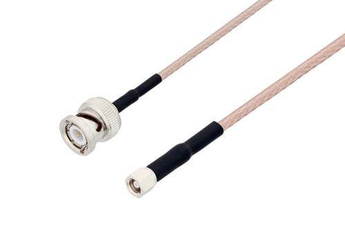 BNC Male to SMC Plug Cable Using RG316 Coax with Double HeatShrink