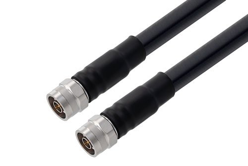 N Male to N Male Cable Using LMR-600-DB Coax with HeatShrink