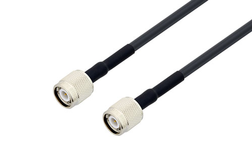 TNC Male to TNC Male Low Loss Cable Using LMR-240-DB Coax with HeatShrink
