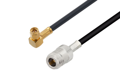 SMA Male Right Angle to N Female Cable Using LMR-240 Coax