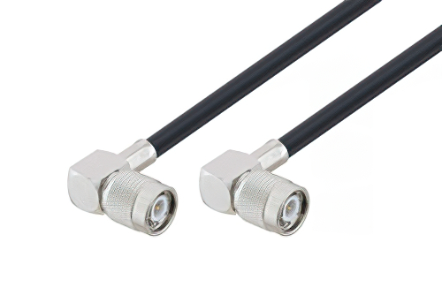 TNC Male Right Angle to TNC Male Right Angle Cable Using LMR-240 Coax with 90 Deg. Clock