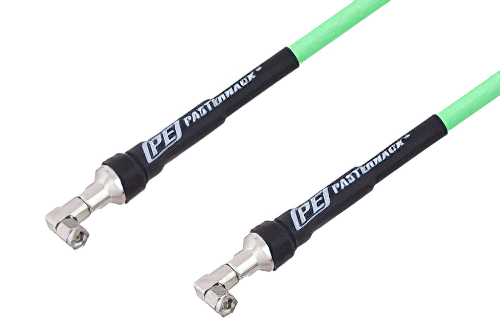 SMA Male Right Angle to SMA Male Right Angle Low Loss Test Cable Using PE-P300LL Coax