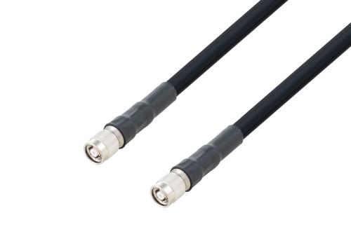 Reverse Polarity TNC Plug to Reverse Polarity TNC Plug Low Loss Cable Using LMR-400 Coax with HeatShrink