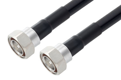 7/16 DIN Male to 7/16 DIN Male Low Loss Cable Using LMR-600 Coax With Times Microwave Components , LF Solder