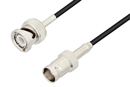 SMA Female 4 Hole Flange to Straight Cut Lead Cable Using PE-SR402FL Coax