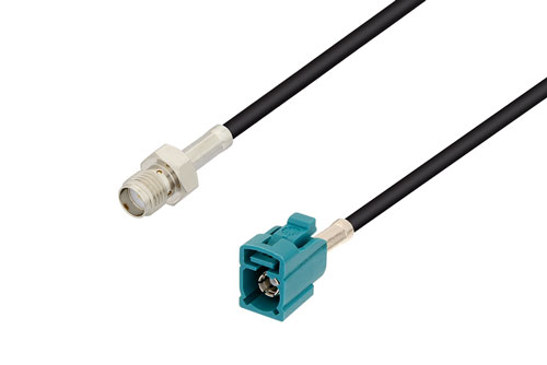 SMA Female to Water Blue FAKRA Jack Low Loss Cable Using LMR-100 Coax