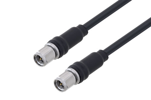 SMA Male to SMA Male Low Loss Cable Using LMR-195 Coax With Times Microwave Components , LF Solder