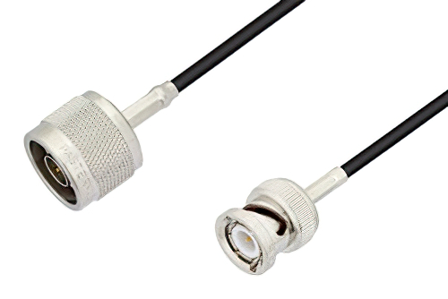 N Male to BNC Male Cable Using PE-C100-LSZH Coax