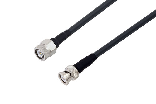 TNC Male to BNC Male Low Loss Cable Using LMR-240 Coax with Times Microwave Components