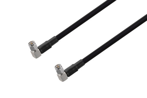 SMA Male Right Angle to SMA Male Right Angle Low Loss Cable Using LMR-240 Coax with Times Microwave Components