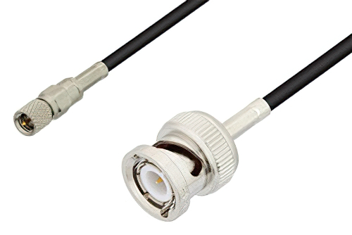 10-32 Male to BNC Male Cable 60 Inch Length Using RG174 Coax