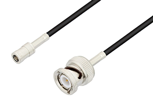 SMB Plug to BNC Male Cable 24 Inch Length Using RG174 Coax