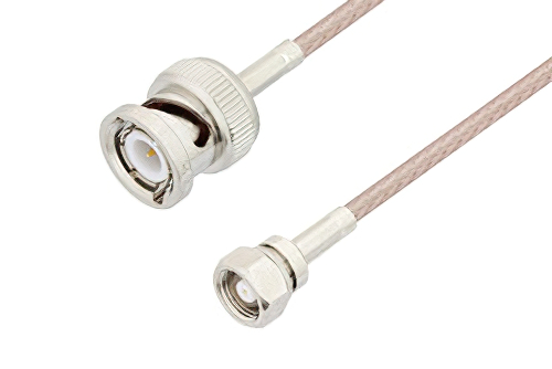 50 Ohm BNC Male to 75 Ohm SMC Plug Cable Using 75 Ohm RG179 Coax