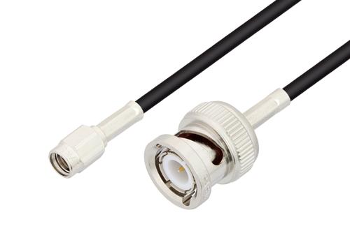 SSMA Male to BNC Male Cable Using RG174 Coax