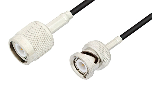 TNC Male to BNC Male Cable 72 Inch Length Using RG174 Coax