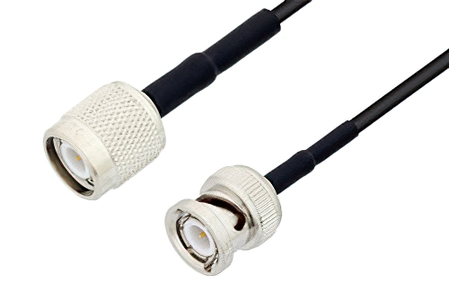 TNC Male to BNC Male Cable Using RG174 Coax with HeatShrink