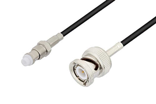 FME Jack to BNC Male Cable 60 Inch Length Using RG174 Coax
