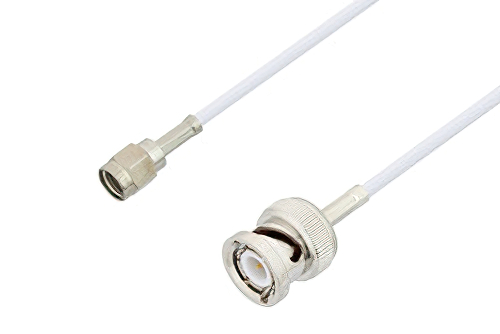 Reverse Polarity SMA Male to BNC Male Cable Using RG188 Coax