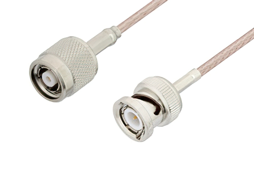 Reverse Polarity TNC Male to BNC Male Cable 24 Inch Length Using RG316 Coax