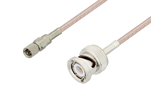 10-32 Male to BNC Male Cable 24 Inch Length Using RG316 Coax, LF Solder, RoHS