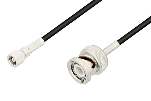 SMC Plug to BNC Male Cable 36 Inch Length Using RG174 Coax