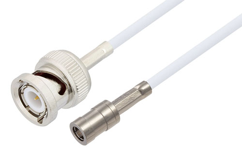 SMB Plug to BNC Male Cable 12 Inch Length Using RG188 Coax