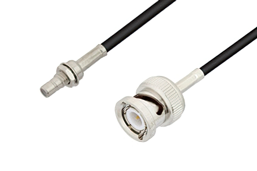 SMB Jack Bulkhead to BNC Male Cable Using RG174 Coax