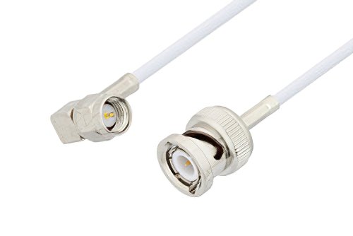 SMA Male Right Angle to BNC Male Cable 48 Inch Length Using RG188 Coax