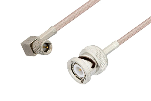 10-32 Male Right Angle to BNC Male Cable Using RG316 Coax , LF Solder