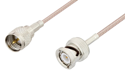 Mini UHF Male to BNC Male Cable Using RG316 Coax