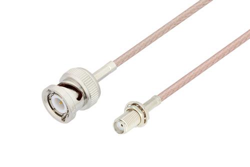 BNC Male to SMA Female Bulkhead Cable Using RG316 Coax