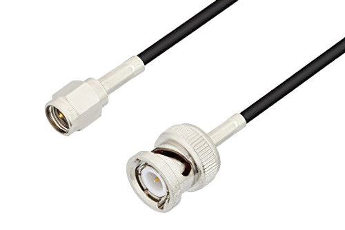 SMA Male to BNC Male Cable Using PE-B100 Coax