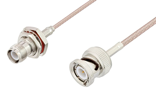 Reverse Polarity TNC Female Bulkhead to BNC Male Cable Using RG316 Coax