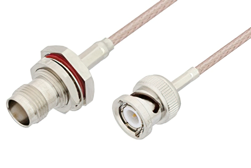 TNC Female Bulkhead to BNC Male Cable Using RG316 Coax