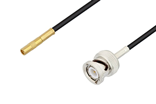 MMCX Jack to BNC Male Cable Using LMR-100 Coax