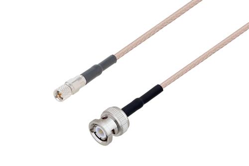 10-32 Male to BNC Male Cable Using RG316-DS Coax with HeatShrink