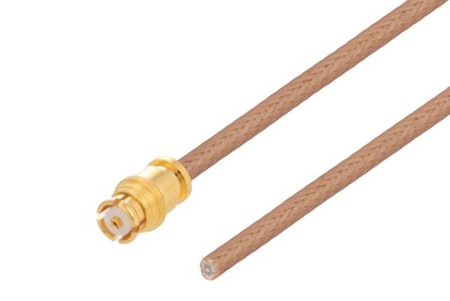 Push-On SMP Female to Straight Cut Lead Cable Using RG178 Coax