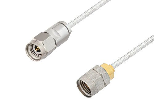 2.92mm Male to 1.85mm Male Cable Using PE-SR405FL Coax, LF Solder, RoHS