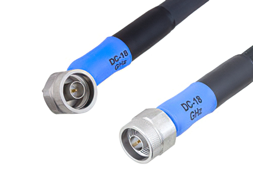 Handheld RF Analyzer Rugged Phase Stable Cable N Male to N Male Right Angle Cable Using PE-FF430 Coax, RoHS