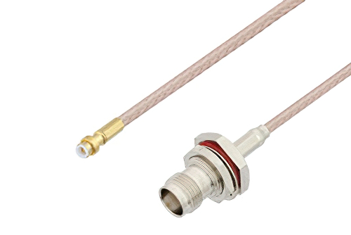 Snap-On MMBX Plug to TNC Female Bulkhead Cable Using RG316 Coax