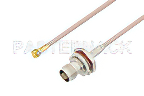 Snap-On MMBX Plug Right Angle to TNC Female Bulkhead Cable 4 Inch Length Using RG316-DS Coax